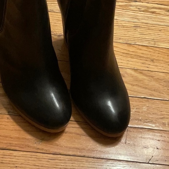 COACH “Farrah”  Black Leather Wedge Bootie - Picture 3 of 6